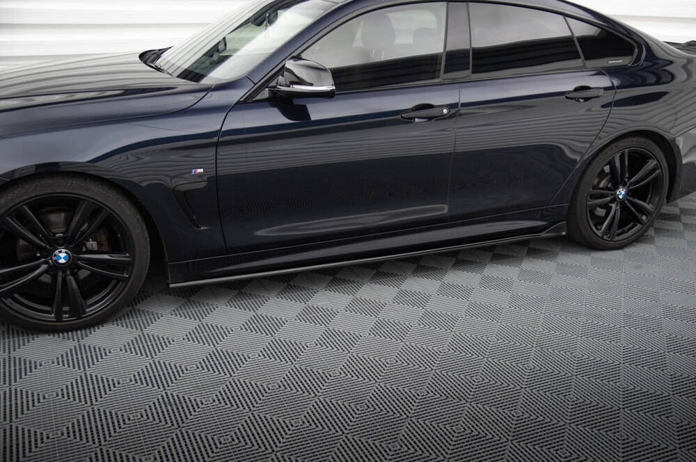 Zijskirts BMW 4 Gran Coupe M Pakket F36 Maxton Glans Zwart