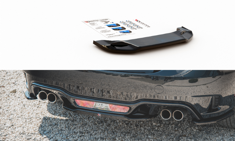 Centrale Spoiler Fiat 124 Spider Abarth Glanzend Zwart