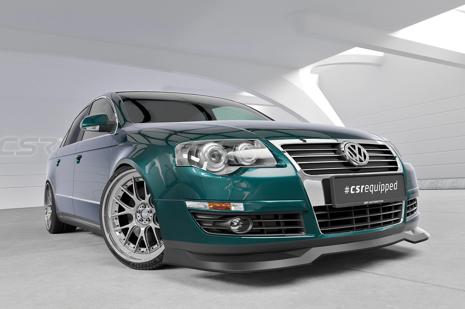 Voorspoiler VW Passat B6 (3C) glans zwart