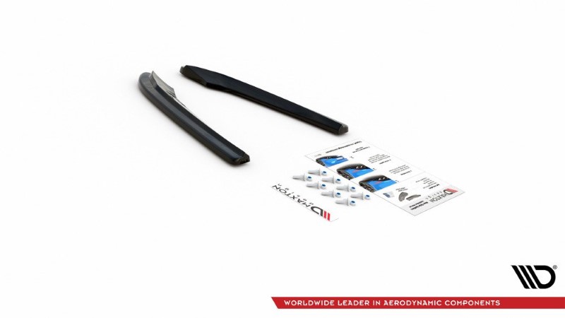 Achterzij Spoilers Audi S4 / A4 S-Line B8 Sedan Glanzend Zwart