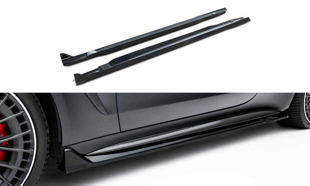 Zijskirts Mercedes-AMG CLE 53 / AMG-Line C236 Maxton Glanzend zwart