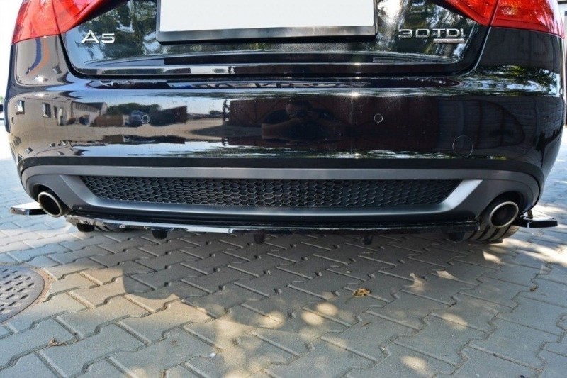 Centrale Achterspoiler Audi A5 S-Line 8T Coupe / Sportback (Met verticale bar) Glanzend Zwart
