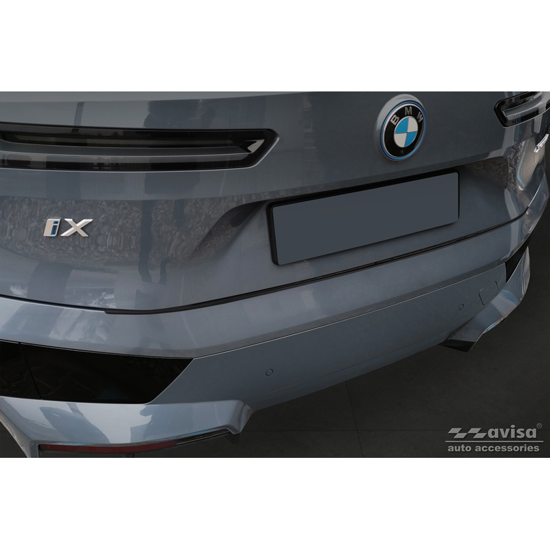 Zwart RVS Achterbumperprotector  BMW iX (I20) 2021- 'Ribs'