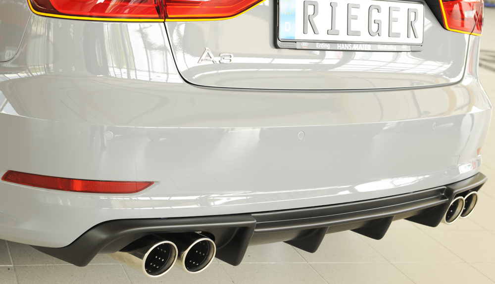 Achter Skirt Audi A3 8V 12-16 S-line Rieger ABS