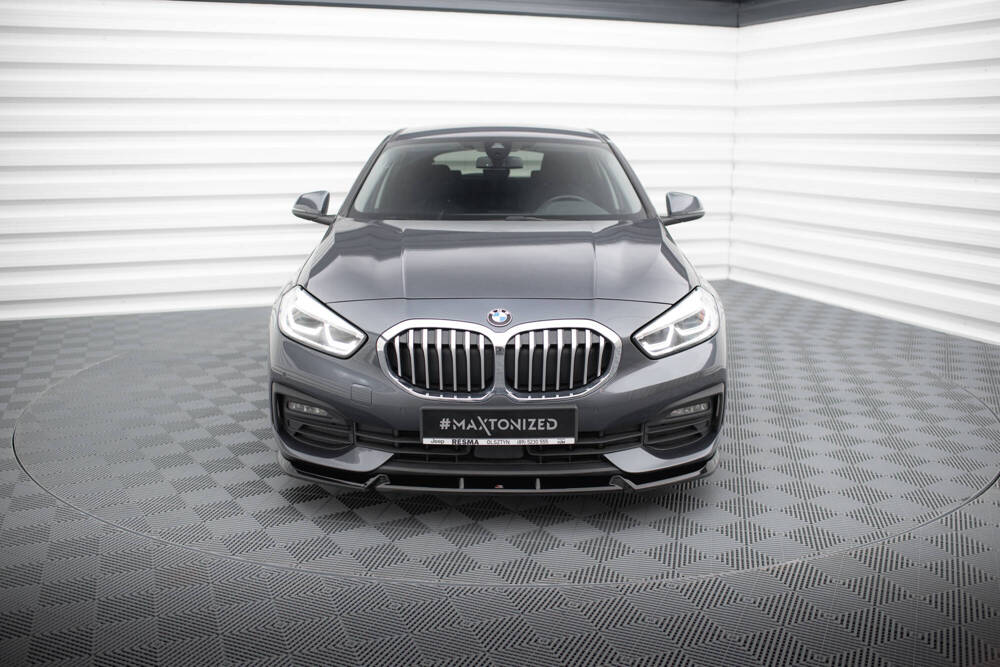 Voorspoiler V.1 BMW 1 Serie F40 Maxton Glans Zwart