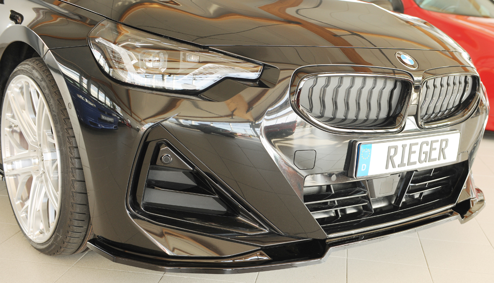 Voorspoiler BMW 2ER G42/G2C – 07.2021 glans zwart