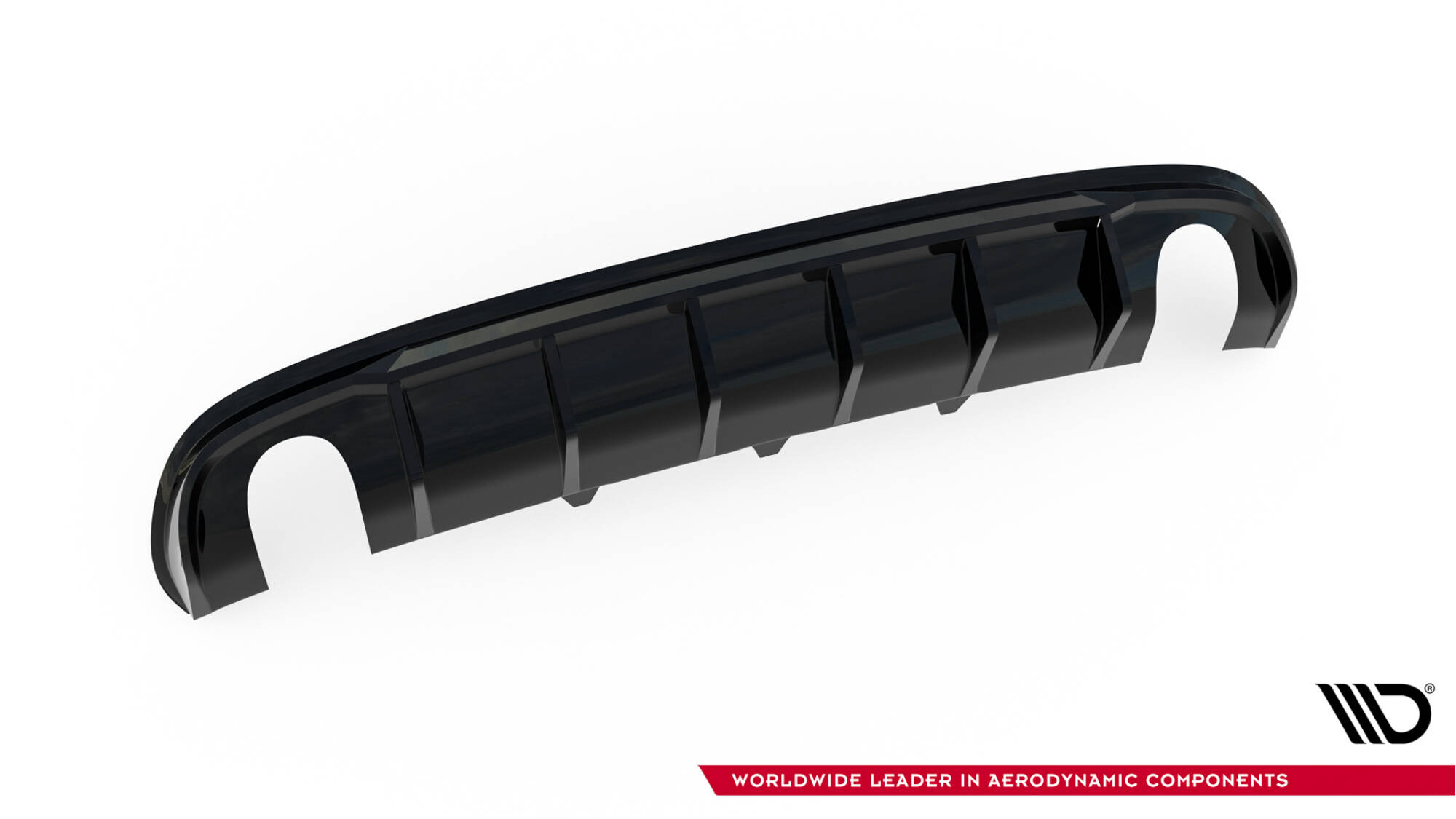 Achter Diffuser Audi A4 S-Line Sedan / Avant B8 Maxton Glanzend zwart