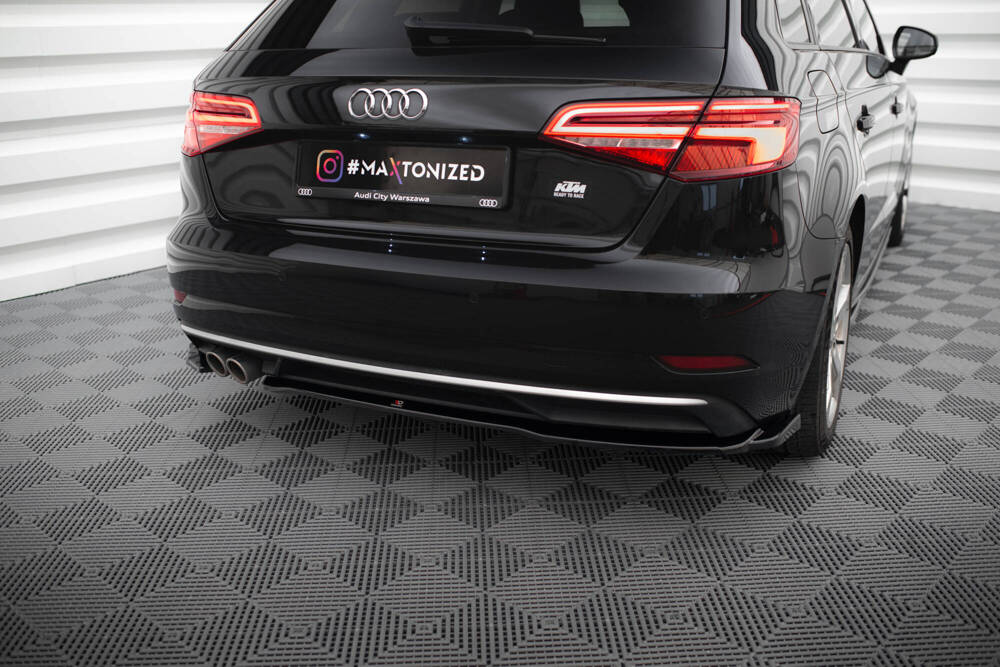 Diffuser Audi A3 8V Sportback FL 16-20 Maxton Glans Zwart
