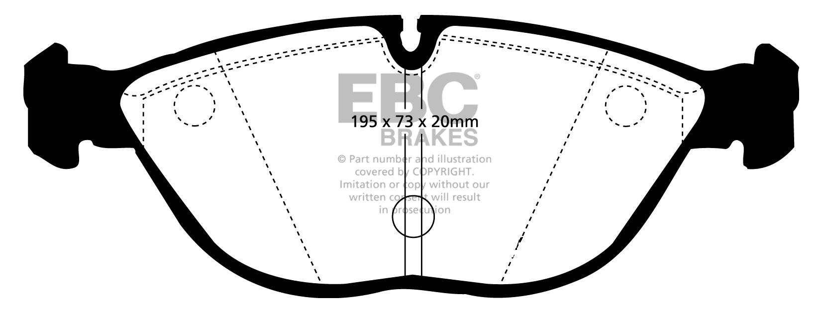 EBC Brakes MERCEDES C-Class (W202) C43 AMG 98-2000 Remblokken vo