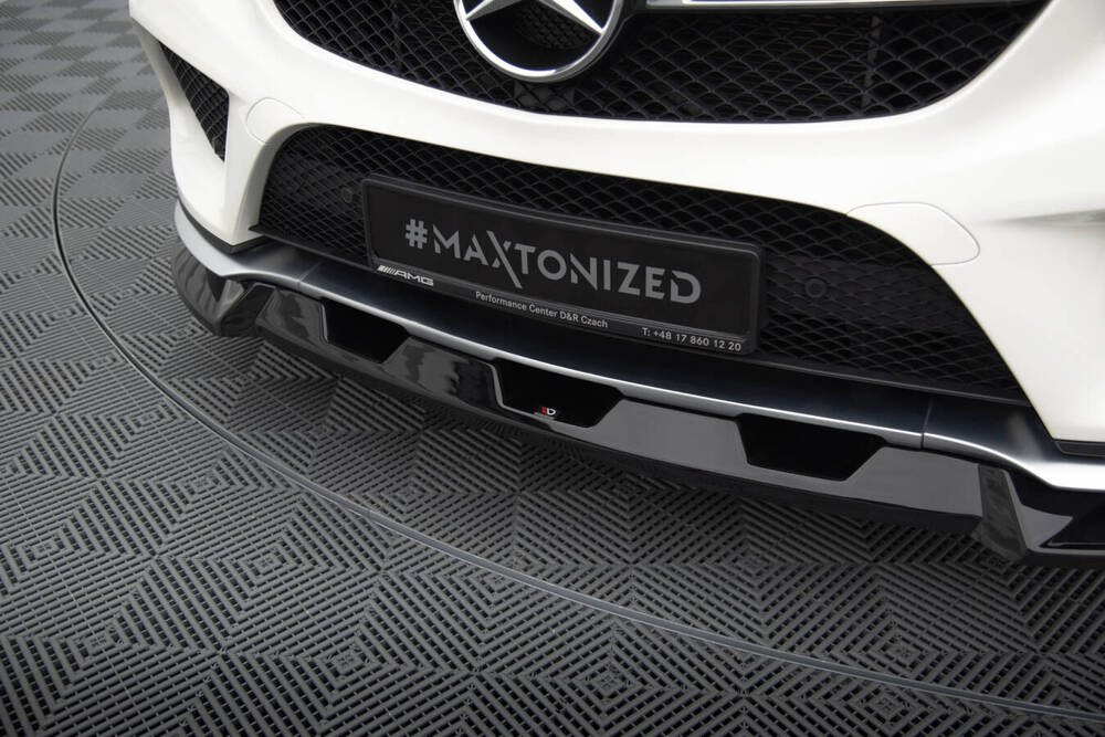 Voorspoiler V.1 Mercedes GLE Coupe AMG Pakket C292 Maxton Glans Zwart