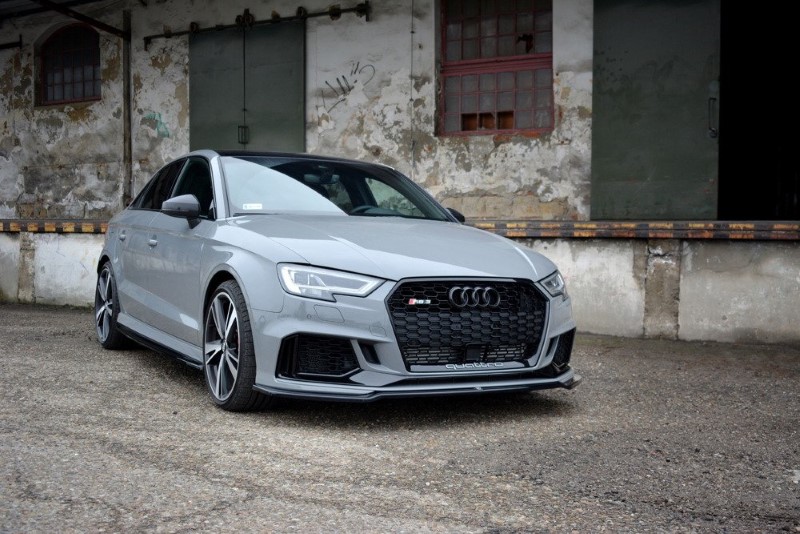 Voor Spoiler V.2 Audi RS3 8V FL Sedan Glanzend Zwart