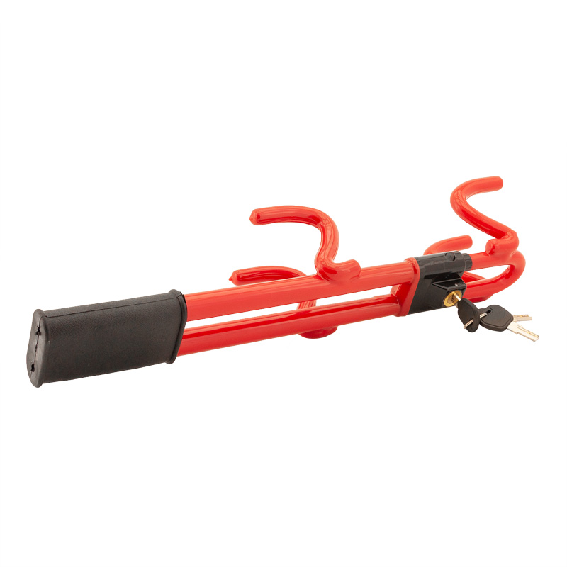 Universeel anti-diefstal stuurwielslot 'Heavy Duty' - Rood