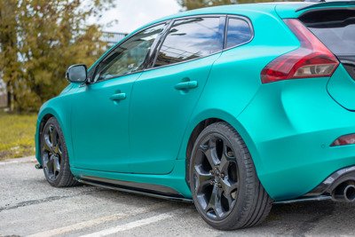 Zijskirts Volvo V40 R-design Zwart Glans
