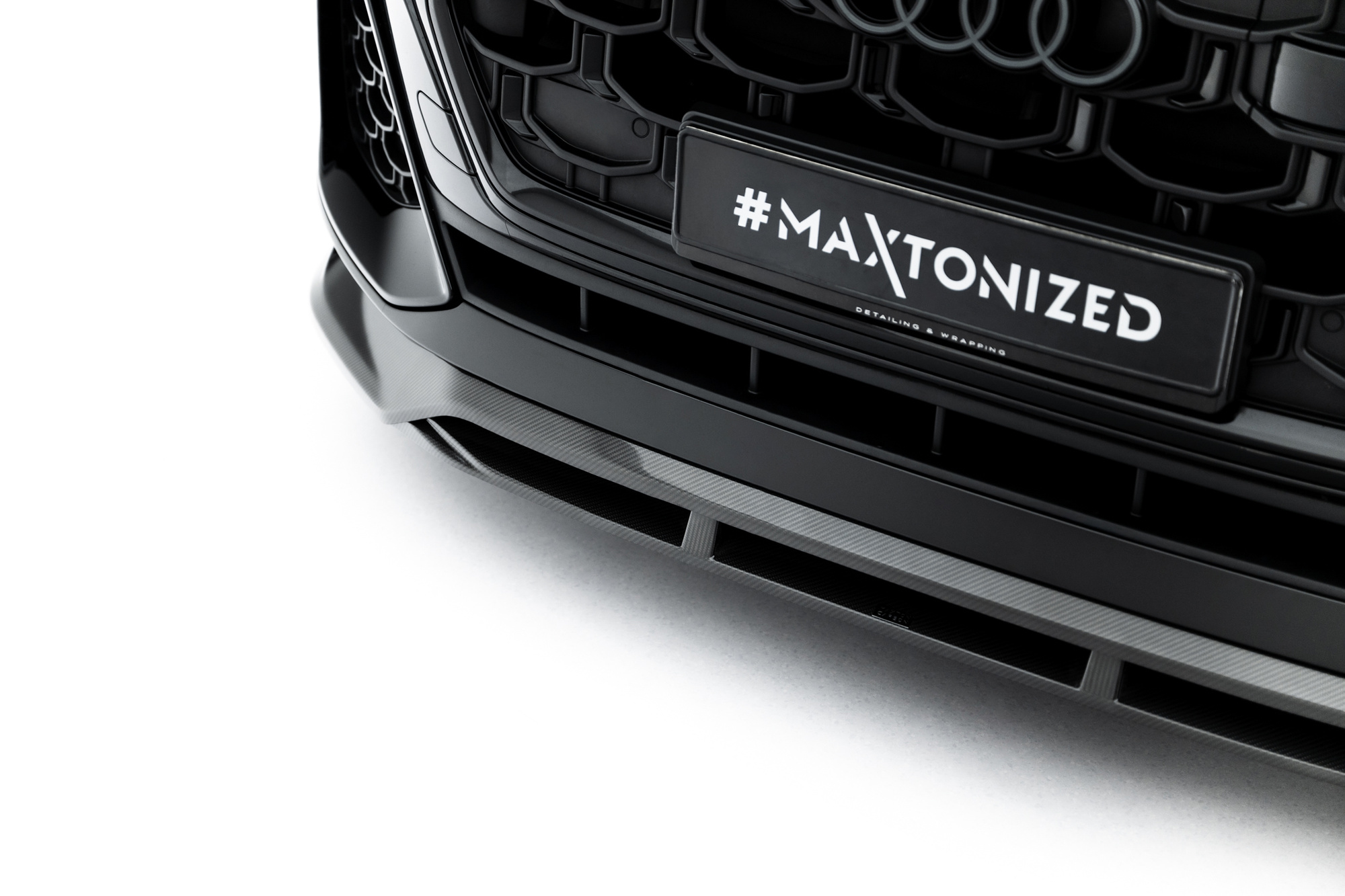 Prepreg Carbon Fiber Voorspoiler Audi SQ8 / Q8 S-Line Mk1 – Maxton Design