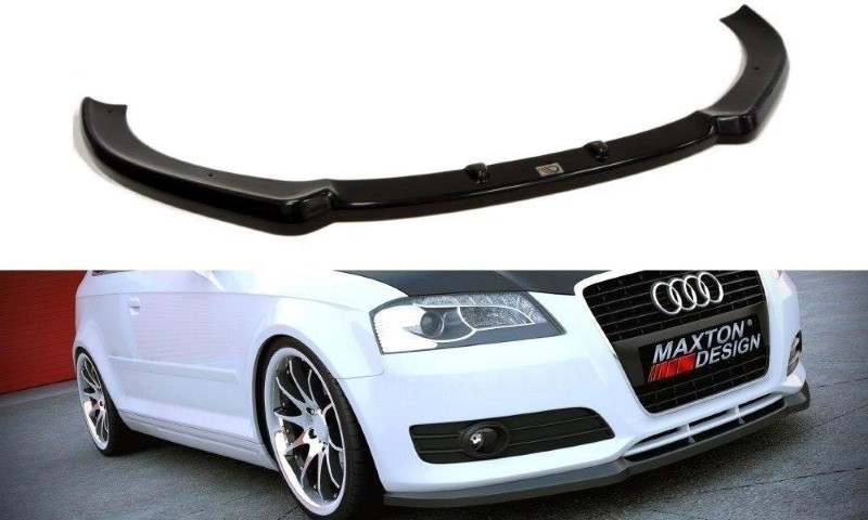 Voorspoiler Audi A3 8PG glanzend zwart