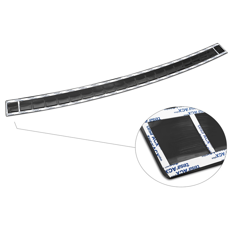 Zwart RVS Achterbumperprotector  Renault Express Furgon 2021- 'Ribs'