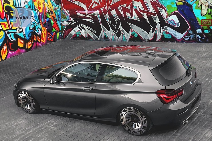 RADI8 T12 9.5x18 5x100 35 Black / Machine Face 66,6 Velgen
