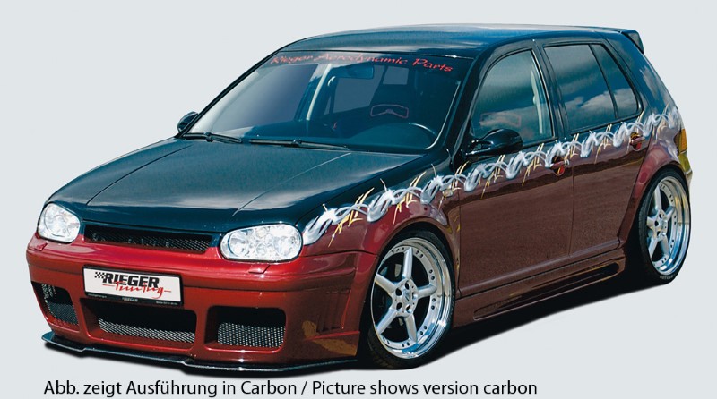 Spoilerzwaard gevormd voor Voorbumper RS-4-Look VW Golf IV Riege