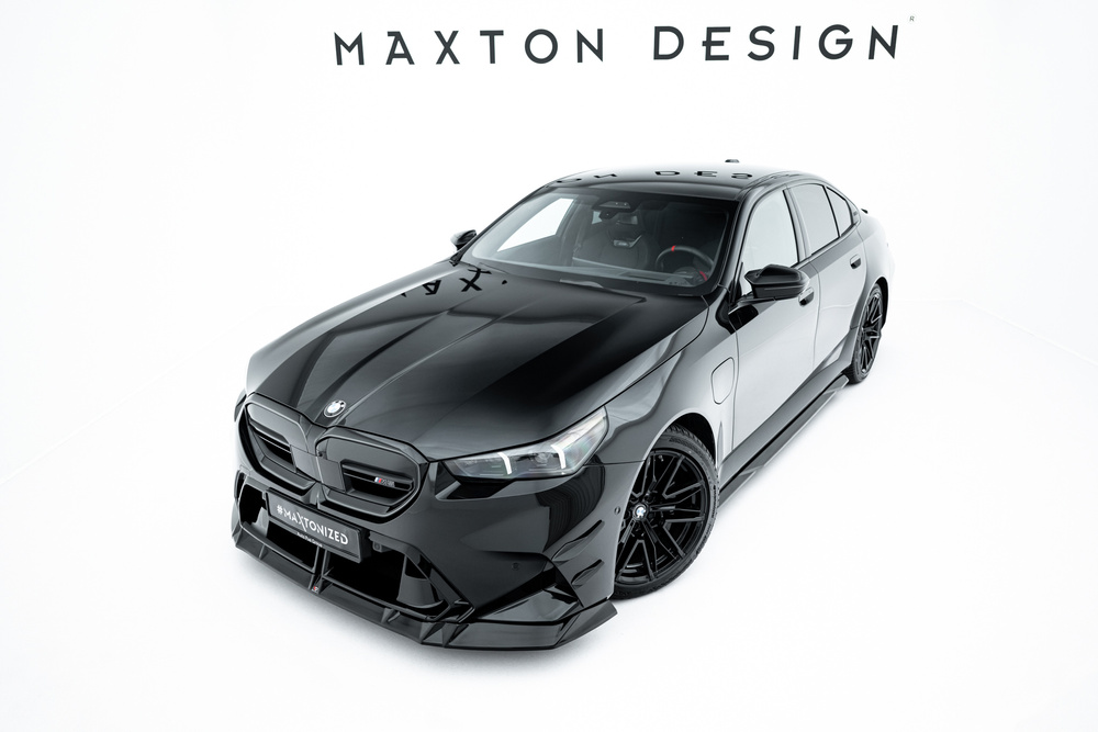 Voorspoiler V.1 BMW M5 Sedan / Touring G90 Glans Zwart Maxton