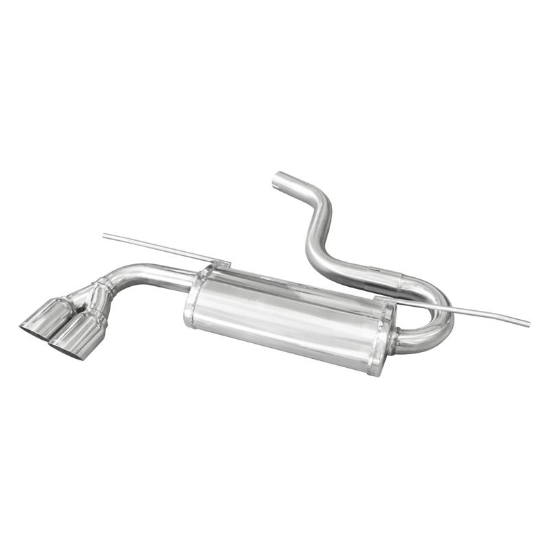 100% RVS Sportuitlaat  Volkswagen Golf VII 1.4 TSI 140-150pk 2013- 2x80mm Racing