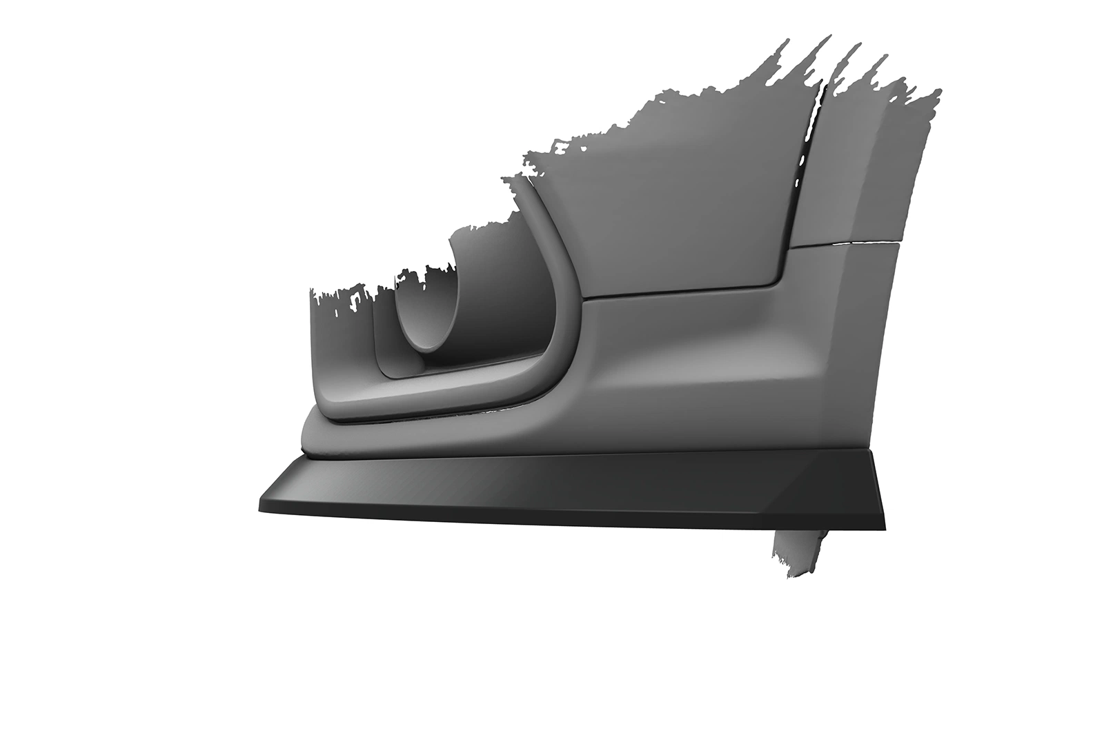 Voorspoiler Fiat 500X Sport glans zwart