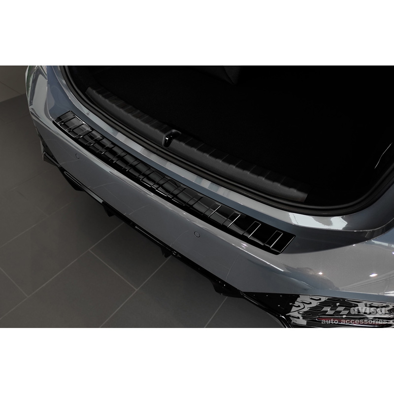 Zwart-Chroom RVS Achterbumperprotector  BMW 2-Serie U06 Active Tourer M-Pakket 2021- 'Ribs'