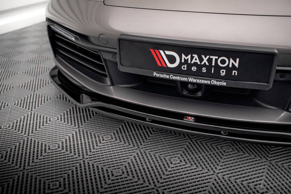 Voorspoiler Porsche 911 992 Carrera & Carrera S Maxton Glans Zwart