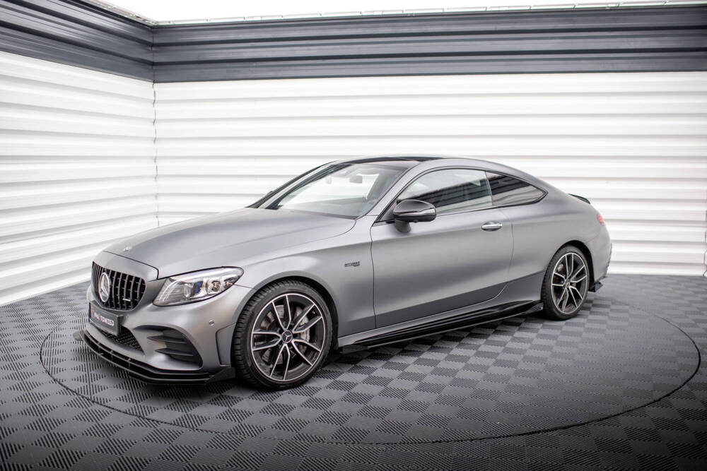 Zijskirts met Canards Mercedes C43 W205 Coupe FL Maxton