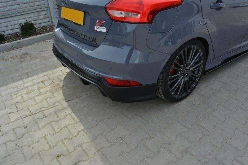 Achter Aanzet Ford Focus ST Mk3 FL (RS-Look) Glanzend Zwart