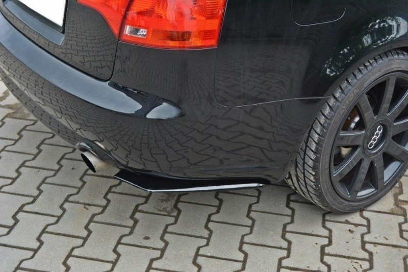 Achterzij Spoilers Audi A4 B7 Glanzend Zwart
