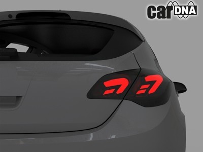 Taillights led Opel Astra J 09 black/Smoke