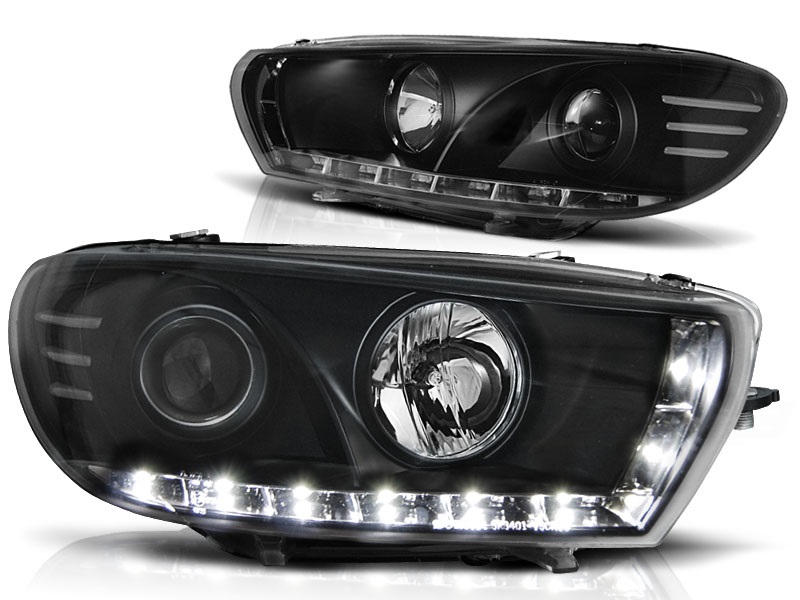 Faros VW Scirocco 08-.. Dayline Los ojos del Diablo negro