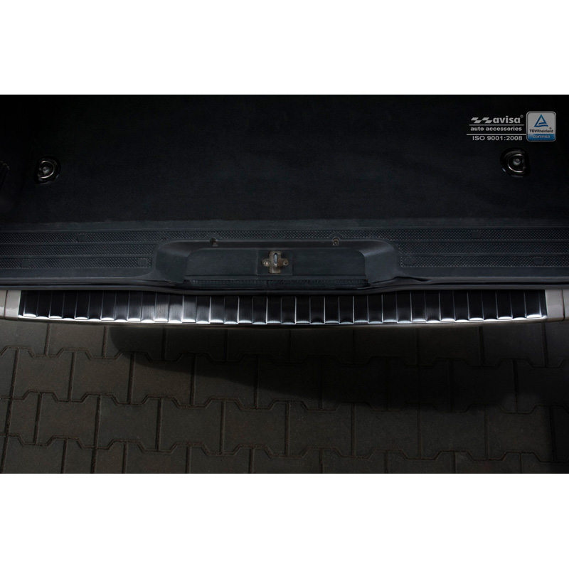 Zwart RVS Achterbumperprotector  Mercedes Vito / Viano 2003-2014 'Ribs'