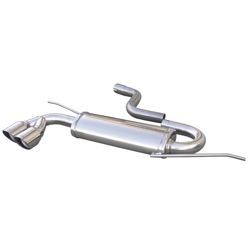 VW Scirrocco 1.4(122pk) 10/08- Volledig RVS einddemper Ø2x80mm R