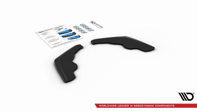 Achter Diffusors zijkanten BMW 1 F40 M-Pack V.2 Glanzend Zwart