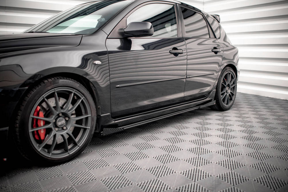 Street Pro Zijskirts met Canards Mazda 3 MPS Mk1 Maxton