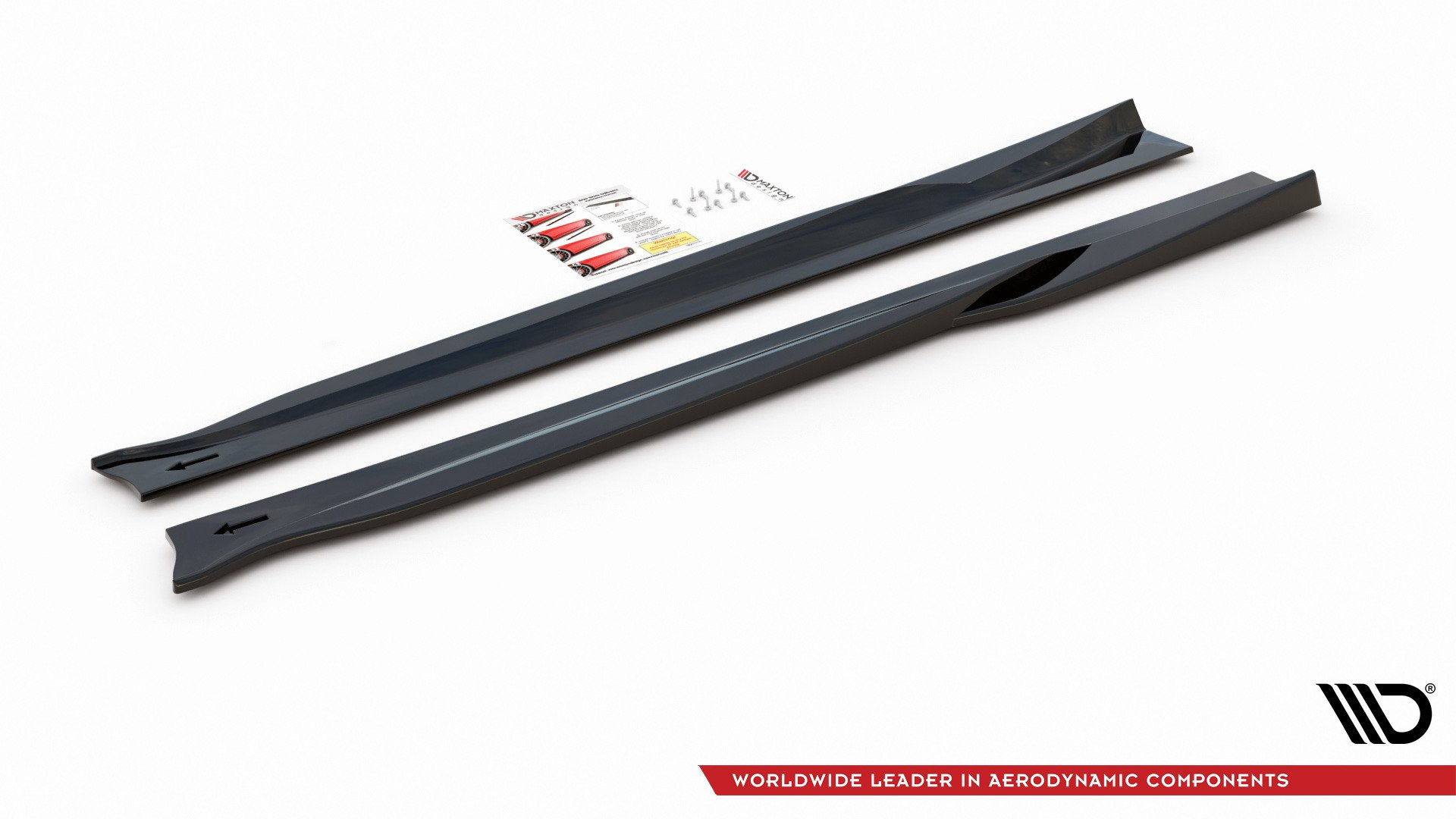Zijskirts Alfa Romeo 4C Maxton Glans Zwart Kopiëren