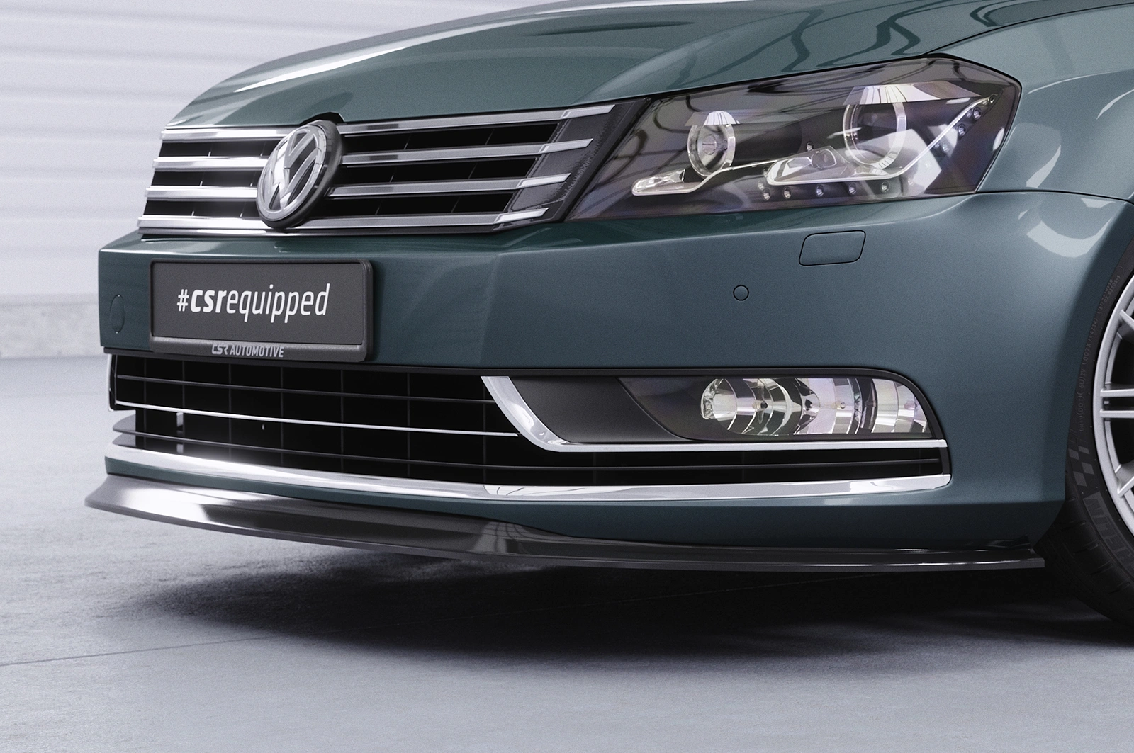 Voorspoiler VW Passat B7 Glans Zwart – 2010–2015