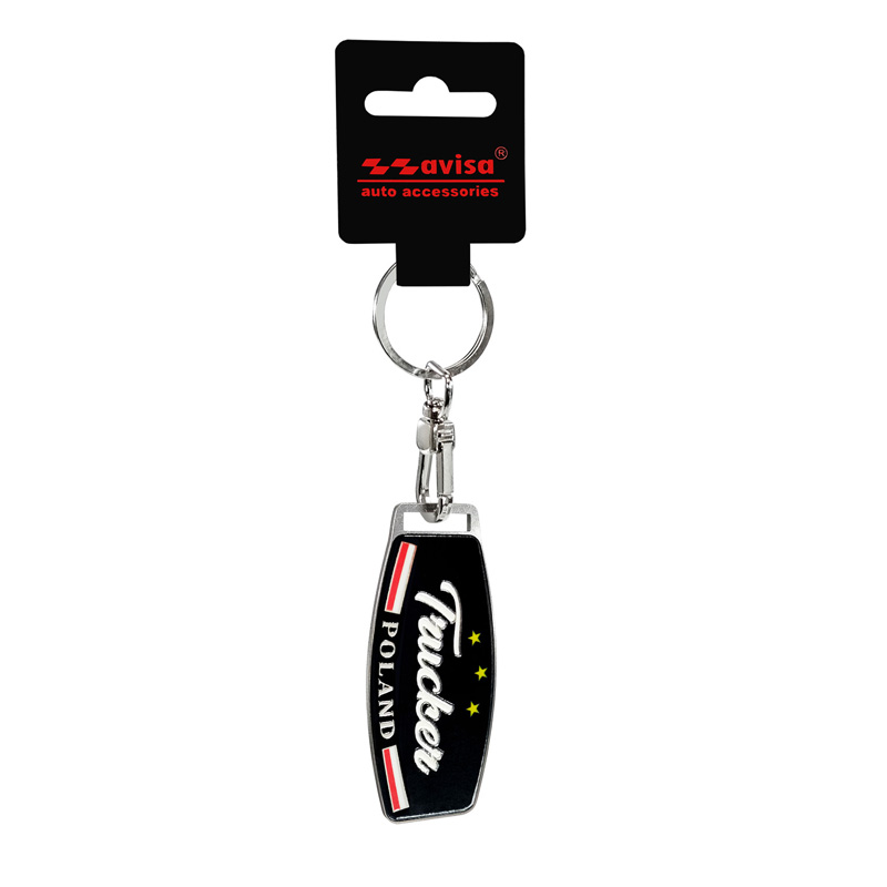 RVS sleutelhanger - Trucker/Poland