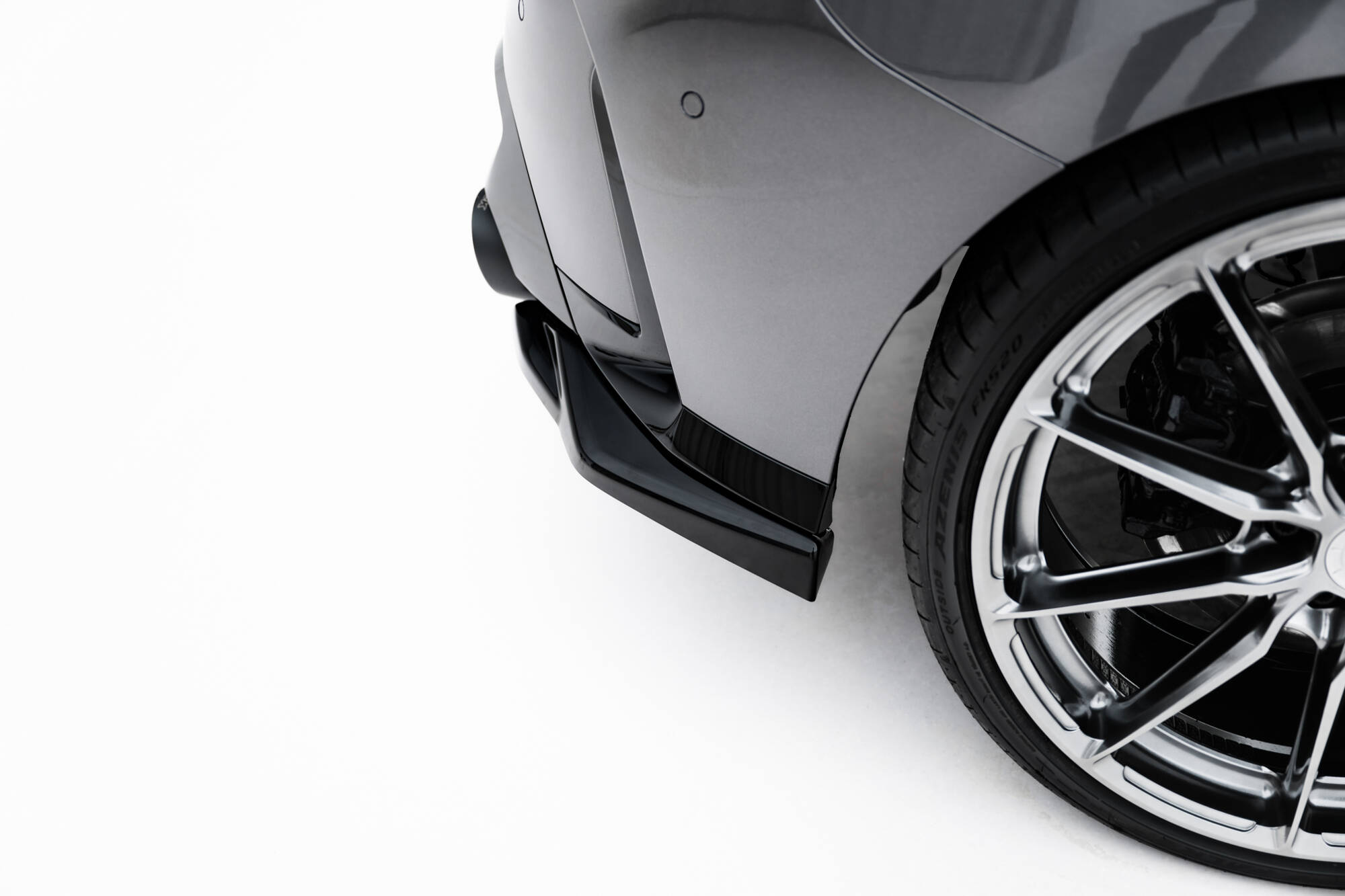 Achterzij spoilers V.5 BMW M135i / 1 M-Pack F70 Maxton Glanzend zwart
