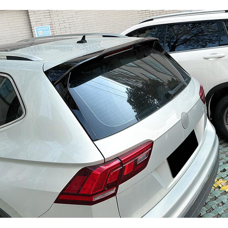 Dakspoiler (Spoiler Cap)  Volkswagen Tiguan II 2016-2024 excl. R/R-Line 3-delig (ABS Glanzend zwart)