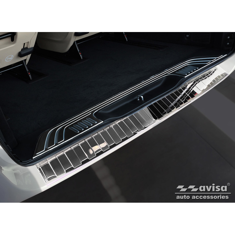 Chroom RVS Achterbumperprotector  Mercedes Vito / V-Klasse 2014-2019 & Facelift 2019- 'Ribs' 'XL'
