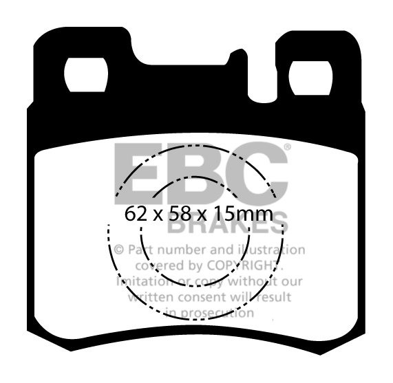 EBC Brakes MERCEDES C-Class (W202) C230 K 95-96 Remblokken achte