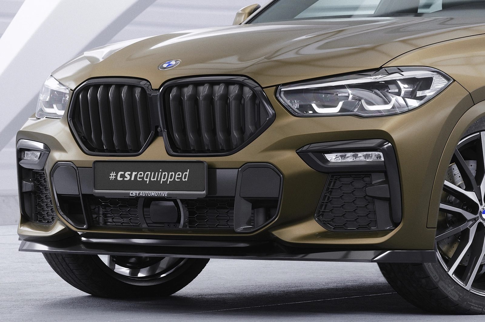 Voorspoiler BMW X6 (G06) M-Paket / M50i Glans Zwart van CSR Automotive (2019-)