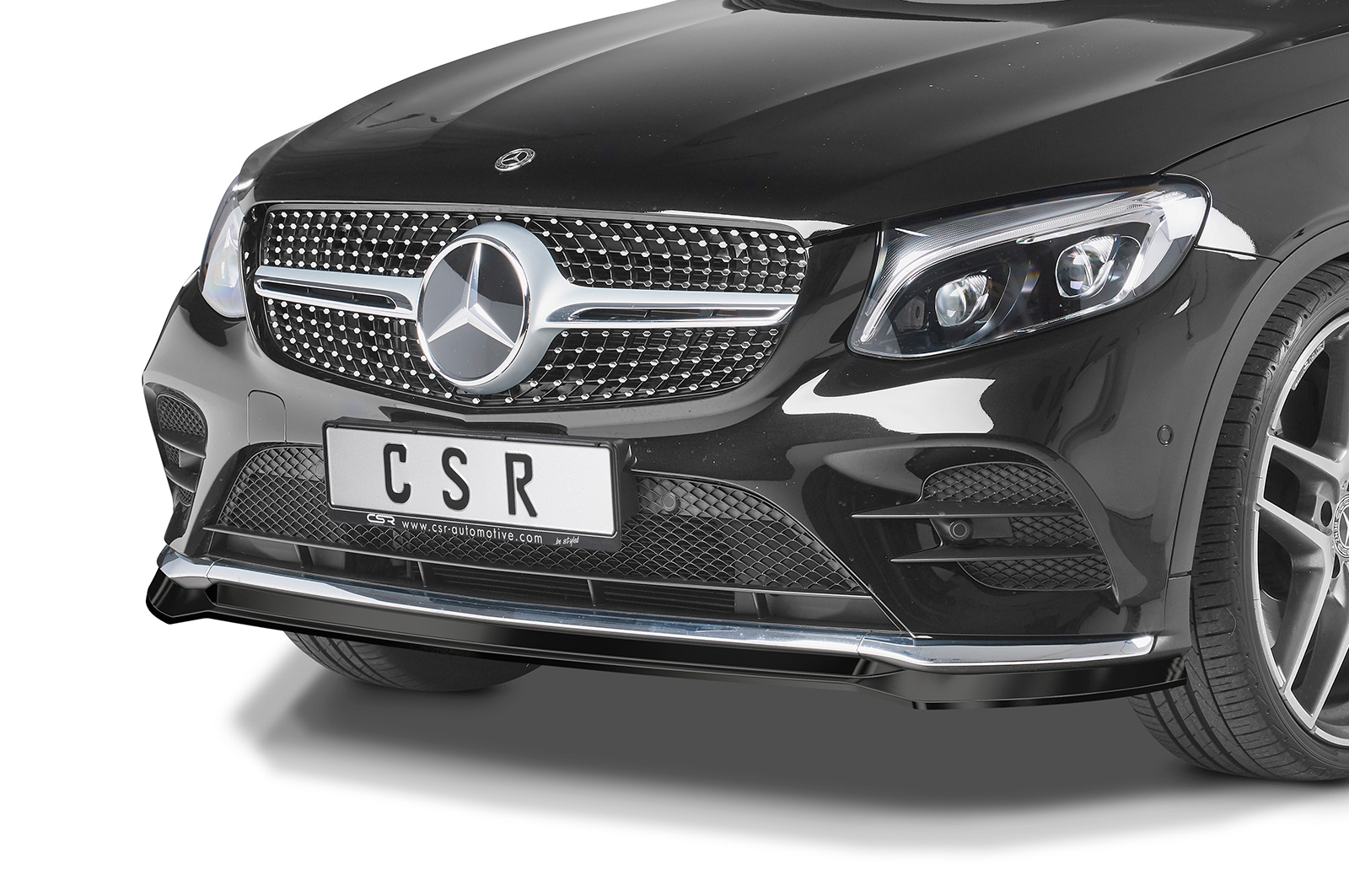 Voorspoiler Mercedes Benz GLC C253 CSR Glans Zwart