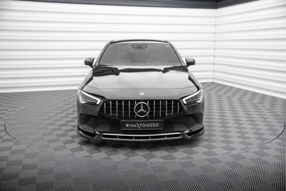 Voorspoiler V.2 Mercedes Benz CLA C118 Maxton Glans Zwart
