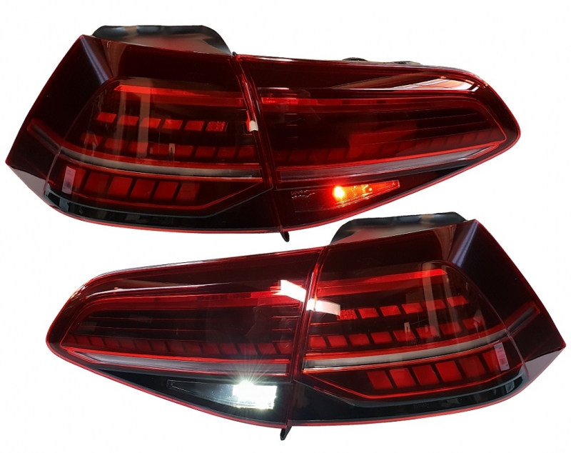 Achterlichten VW Golf VII Dynamic Facelift LED Cherry