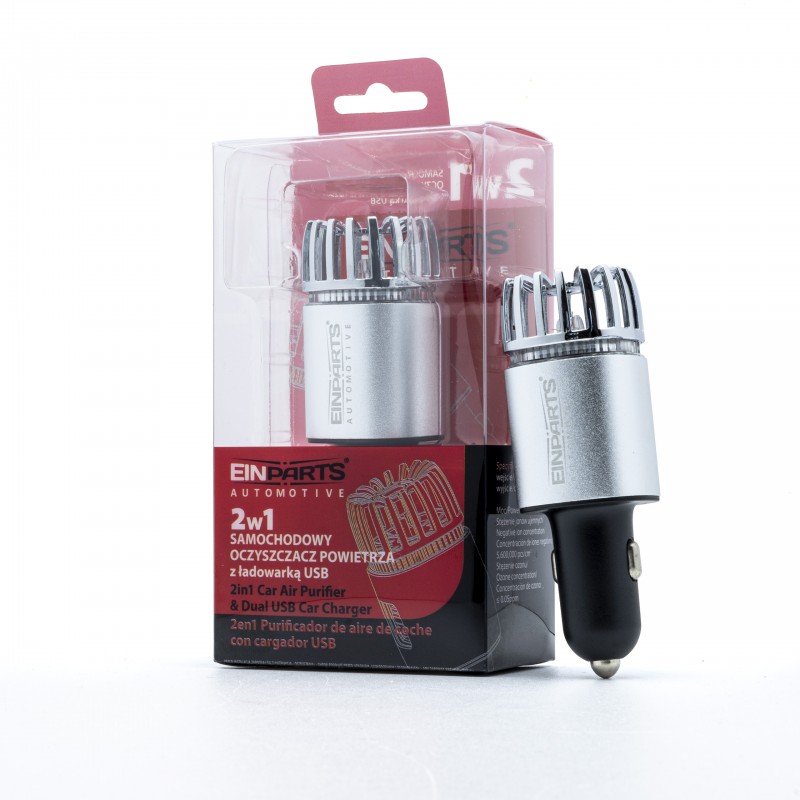EPCAP02 SILVER CAR AIR PURIFIER WITH CHARGER