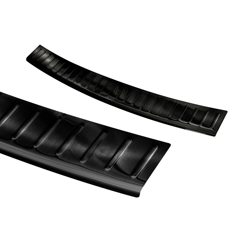 Zwart RVS Achterbumperprotector  Volkswagen T-Cross 2019-2024 & FL 2024- 'Ribs'
