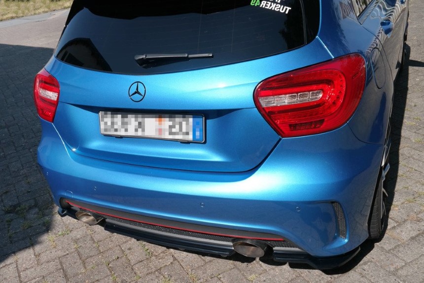 Diffuser Mercedes-benz W176 AMG-line Maxton Design glans zwart